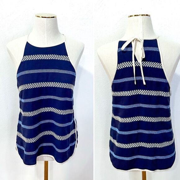 THML Embroidered Tank Top with Tie Neck XS - Picture 1 of 2